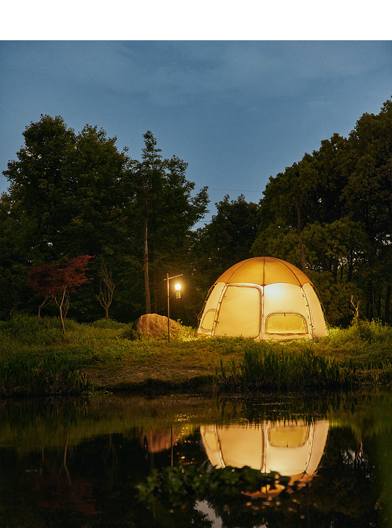 Cheap Goat Tents  Outdoor Camping Octagonal Tent Multi Window Ventilation Mushroom Type Camping Tent MG NH22ZP012   